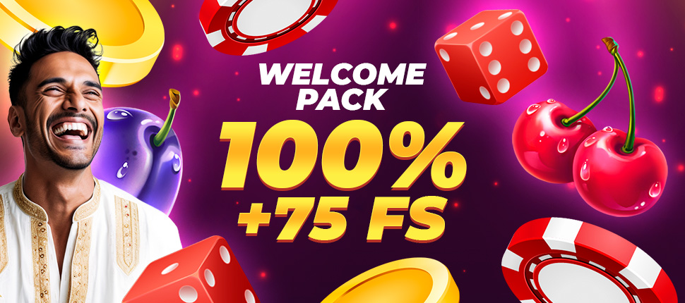 Welcome pack 100% + 75 FS